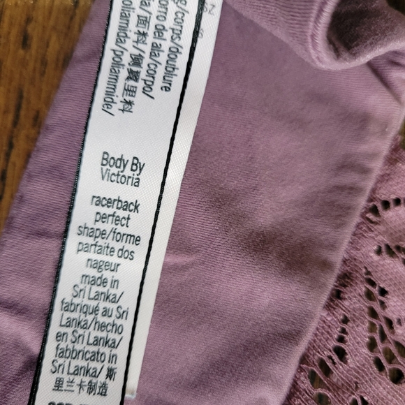 Victoria's Secret Lavender Body by Victoria Racerback Perfect Shape Bra Size 32D - Picture 8 of 9